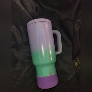 Vibrant Green and Purple 40 Oz Meoky Tumbler with Handle